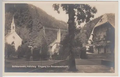 (54909) Foto AK Höllsteig, Höllental, Eingang zur Ravennaschlucht, vor 1945