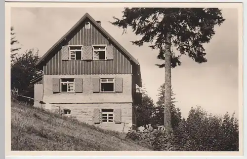 (54522) Foto AK Hundsbachtal, Naturfreundehaus Eebersbronn, nach 1945