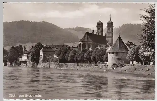 (54405) Foto AK Säckingen, Hochrhein-Panorama, nach 1945