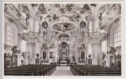 (54278) Foto AK Birnau am Bodensee, Wallfahrtskirche, Inneres, nach 1945