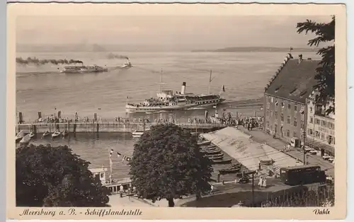 (53795) Foto AK Meersburg, Schiffslandestelle, vor 1945