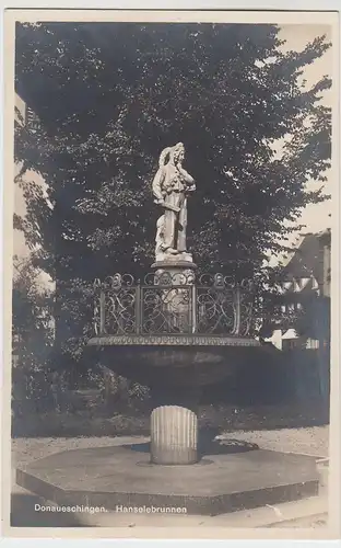 (51534) Foto AK Donaueschingen, Hanselebrunnen, 1927