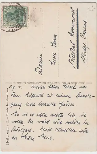 (50759) Künstler AK Marschall: Heilbronn, Deutschordenhaus, 1915