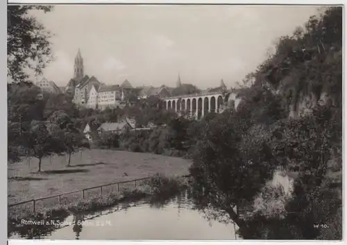 (5075) Foto AK Rottweil, Neckar, Kapellenkirche, Hochbrücke, vor 1945