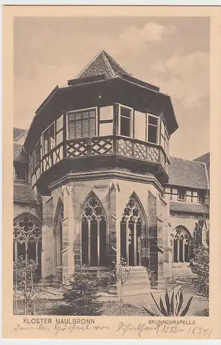 (49925) AK Kloster Maulbronn, Brunnenkapelle, 1910er