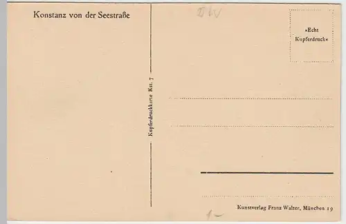 (49654) AK Konstanz von der Seestraße, vor 1945