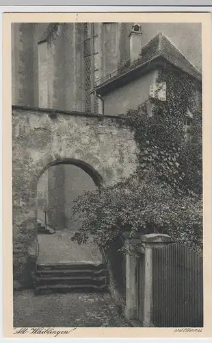 (47479) AK Waiblingen, Durchgang an Kirche?, vor 1945