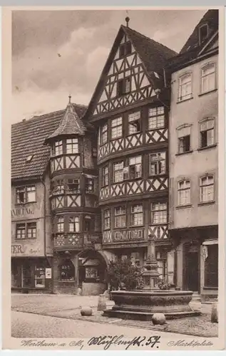 (4392) AK Wertheim, Markt, Konditorei 1938