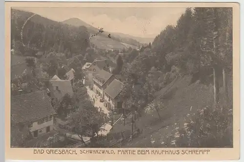 (43527) AK Bad Griesbach, Schwarzw., Partie beim Kaufhaus Schrempp 1921