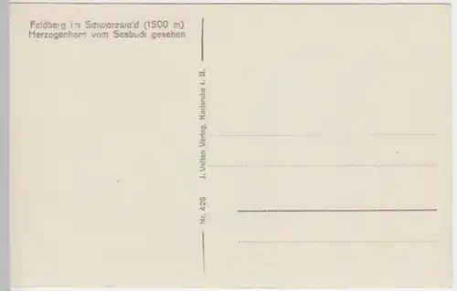 (4254) Foto AK Feldberg, Schwarzwald, Herzogenhorn