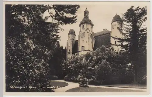(41931) Foto AK Säckingen, Trompeter-Schloss, 1936