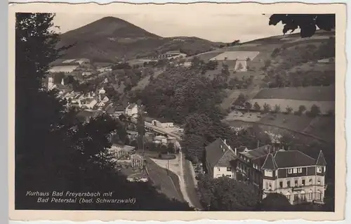 (40793) Foto AK Kurhaus Bad Freyersbach u. Bad Peterstal 1937