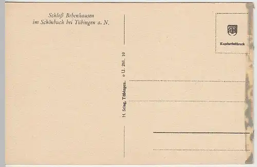 (40790) AK Bebenhausen, Blick zum Schloss 1920er