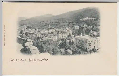 (40689) AK Gruss aus Badenweiler, um 1900