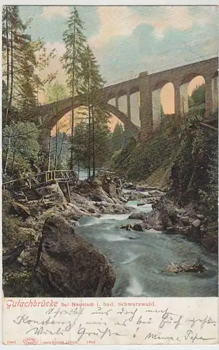 (40612) AK Gutachbrücke bei Neustadt i. Schwarzwald 1905