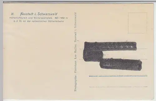 (39962) Foto AK Neustadt im Schwarzwald, Panorama 1920er