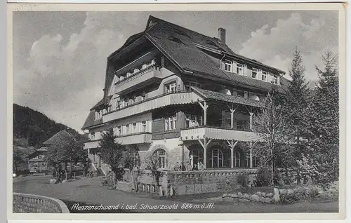 (38653) AK Menzenschwand, Pension, Hotel o.ä., 1939