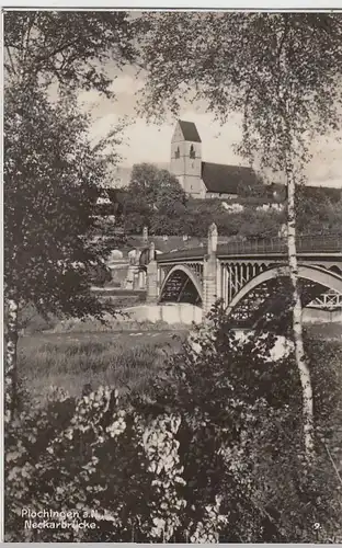 (38052) Foto AK Plochingen, Neckarbrücke, 1938