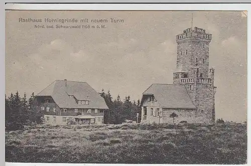 (37337) AK Rasthaus Hornisgrinde mit neuem Turm, vor 1945