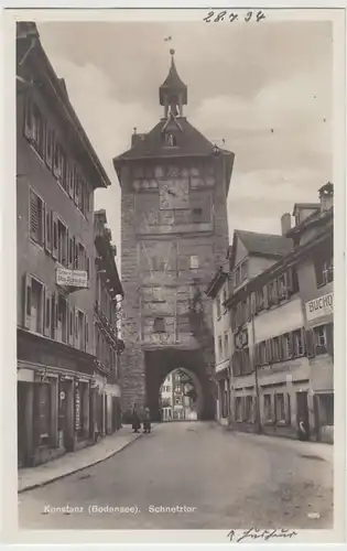 (37074) Foto AK Konstanz, Schnetztor, 1934