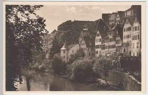 (37059) Foto AK Tübingen, Neckarpartie m. Hölderlinturm u. Schloß