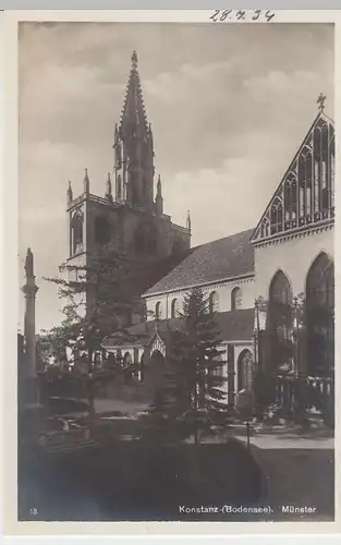 (37054) Foto AK Konstanz, Münster, 1934