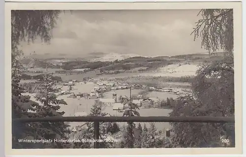 (37016) Foto AK Wintersportplatz Hinterzarten, Sonderstempel 1928