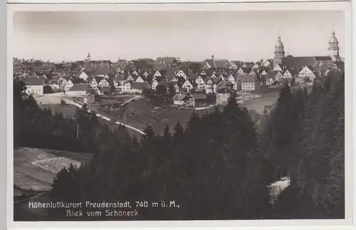 (36340) Foto AK Freudenstadt, Blick vom Schöneck, vor 1945