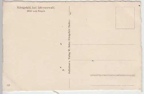 (35019) AK Königsfeld i. Schwarzwald, Blick vom Engele, 1920er