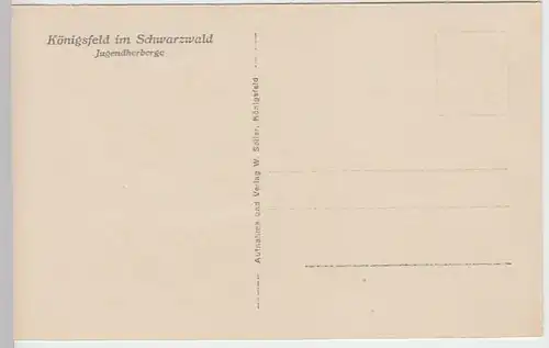 (35017) Foto AK Königsfeld i. Schwarzwald, Jugendherberge, 1920er