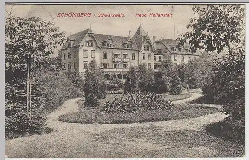 (34568) AK Schömberg (Calw) O.A. Neuenbürg, Neue Heilanstalt 1916