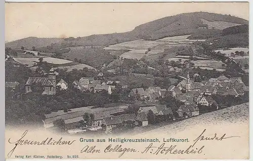 (33291) AK Gruss aus Heiligkreuzsteinach, 1903