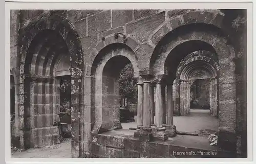 (32617) Foto AK Kloster Herrenalb, Paradies (Ruine), 1935