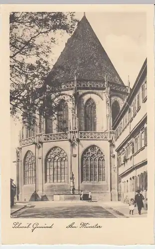 (32472) Foto AK Schwäbisch Gmünd, Am Münster, 1936