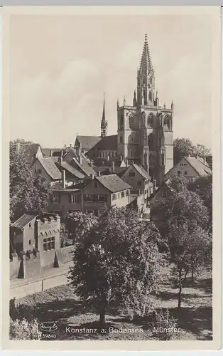 (32454) Foto AK Konstanz, Münster, 1926