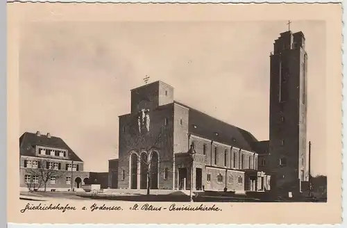(32277) Foto AK Friedrichshafen, Kirche St. Petrus Canisius, 1941