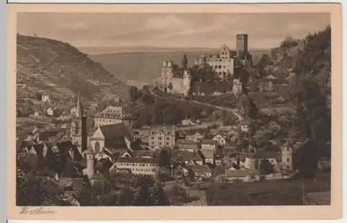 (2828) AK Wertheim, Stadtansicht, Burg, vor 1945