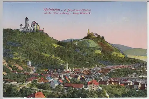 (28082) AK Weinheim, Bergstr., Wachenburg, Burg Windeck, vor 1945