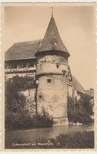 (25079) Foto AK Balingen, Zollernschloss, Wasserturm 1935