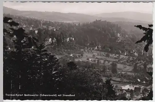 (24368) Foto AK Badenweiler, Schwarzwald, Panorama, Freibad 1953