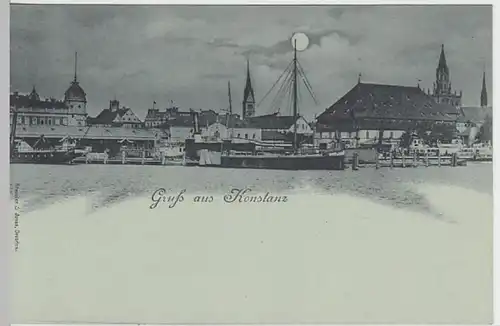 (24284) AK Gruß aus Konstanz, Mondscheinkarte, Konzil, bis 1905