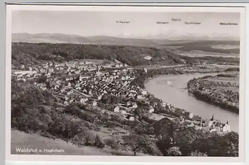 (23967) Foto AK Waldshut, Panorama 1953