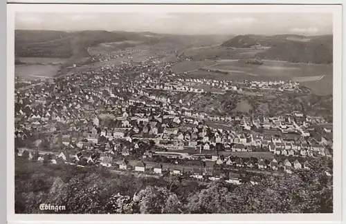 (23965) Foto AK Ebingen, Panorama 1953