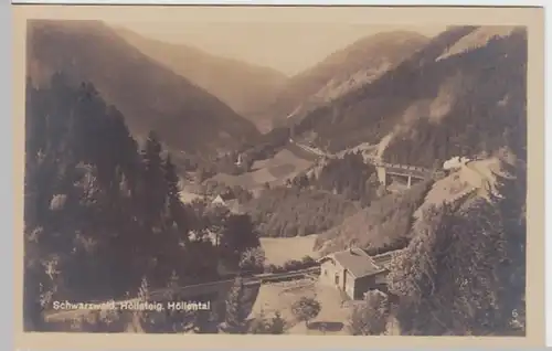 (22125) Foto AK Schwarzw., Höllsteig, Höllental, Eisenbahnbrücke, v. 1945