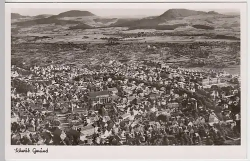 (22113) Foto AK Schwäbisch Gmünd, Panorama 1953