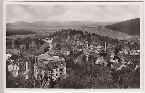 (22100) Foto AK Badenweiler, Stadtansicht, Pauluskirche 1953