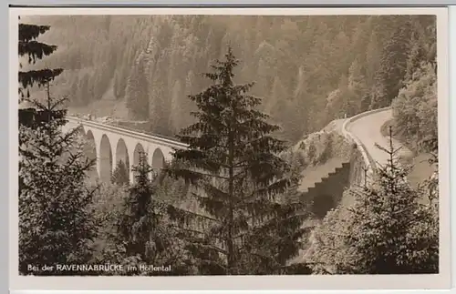 (21777) Foto AK Höllental, Schwarzw., Ravennabrücke, um 1939