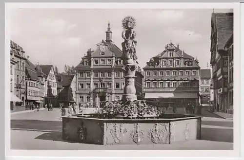 (21584) Foto AK Schwäbisch Gmünd, Rathaus, Marktplatz 1953