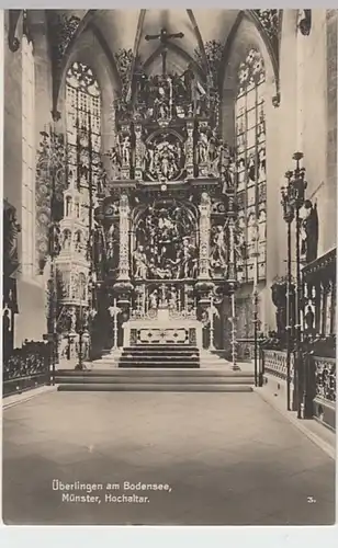 (18918) Foto AK Überlingen, Bodensee, Münster, Hochaltar, vor 1945