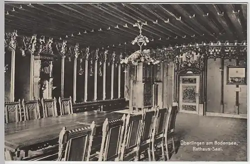 (18916) Foto AK Überlingen, Bodensee, Rathaussaal, vor 1945